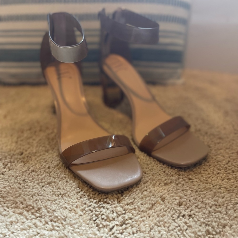 INC Makenna Brown Vinyl Heel